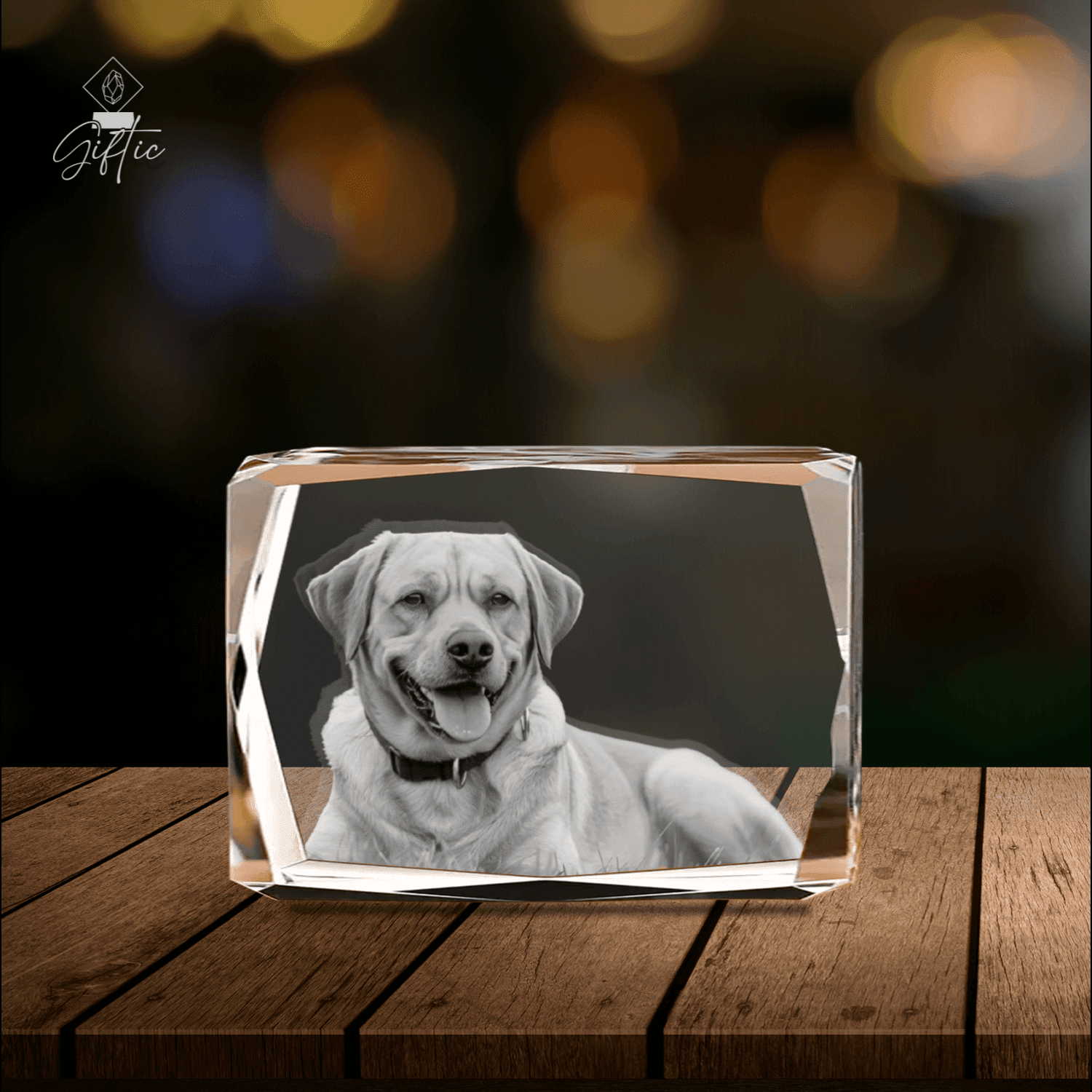 3d crystal photo